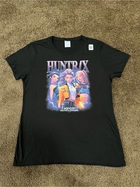 KPop Demon Hunters Huntrix Women’s Graphic T-Shirt New With Tags Black Medium